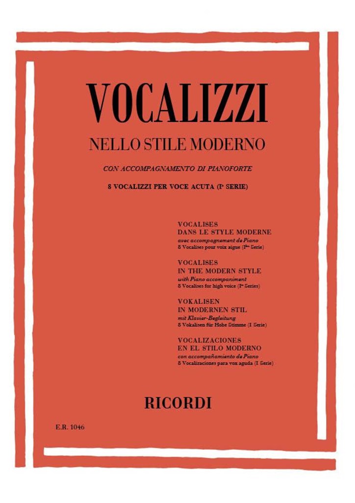 Vocalizzi Nello Stile Moderno. I Serie